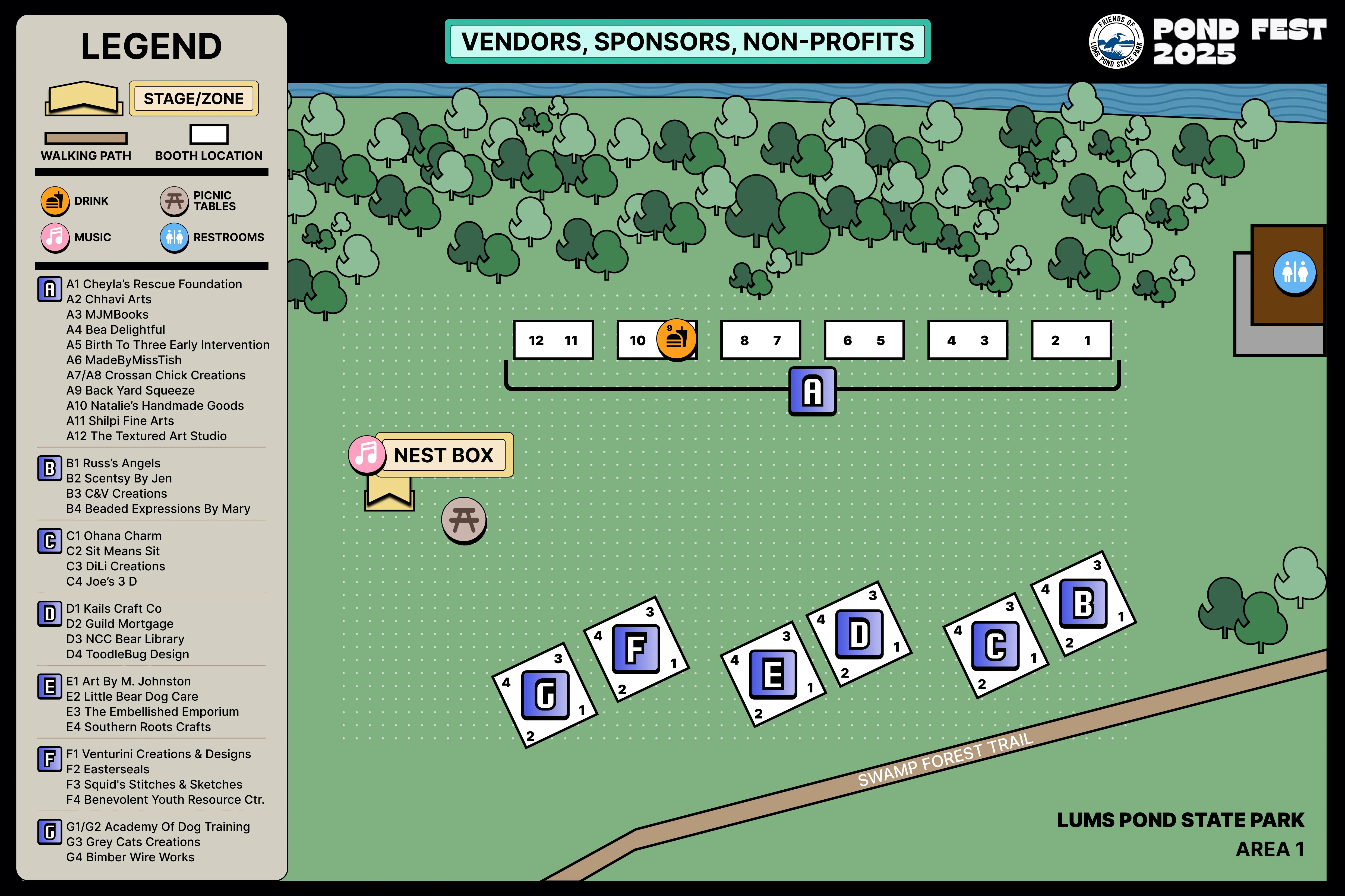 pond fest vendor map
